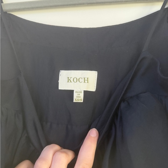 NWOT KOCH Ruffled Tier Black Dress Strappy Formal Elegant Ruffle Dress Size XS/S - Picture 4 of 5